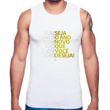 Imagem de Regata Seja o ano novo que você deseja! - Foca na Moda, Branco, GG