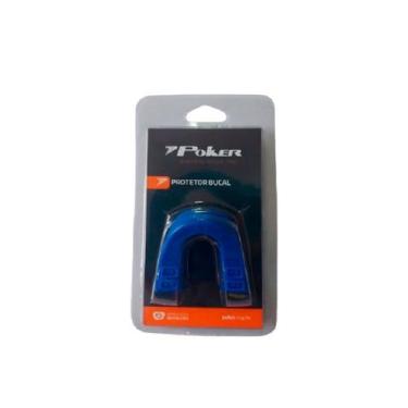 Imagem de Protetor Bucal Simples Boxe Muay Thai MMA Poker, Azul, Único, Unissex