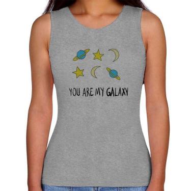 Imagem de Regata Feminina You Are My Galaxy - Foca na Moda, Cinza, P