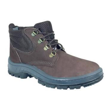 Imagem de Botina Segurança Com Cadarço Nobuck Bi Densidade Nº39 - Proteplus