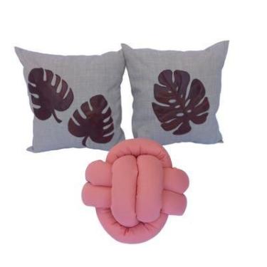 Imagem de kit 02 almofadas decorativas costela de adão e almofada de nózinho - B