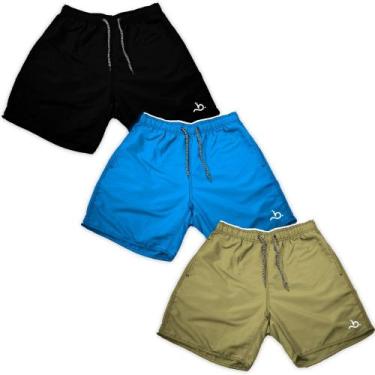 Imagem de Kit 3 Shorts Básico Masculino Verão Corrida  Moda Piscina - Bueno Stor