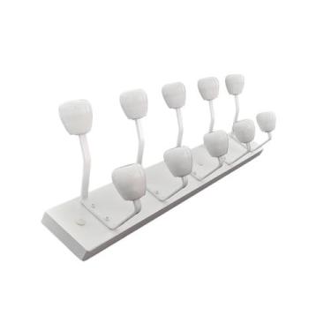 Imagem de Cabide 5 ganchos reto com ganchos duplos para parede ou porta. - Beliz