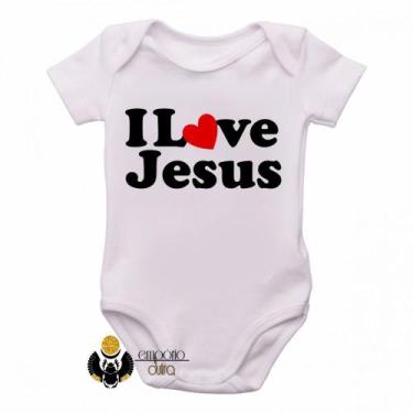 Imagem de body nenê criança roupa bebê Love Jesus - Empório Dutra, M   ( 2-4 Mes