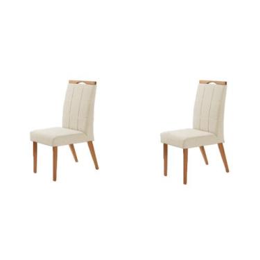 Imagem de Kit 2 Cadeiras Paris - Linho Palha - Gran Decore