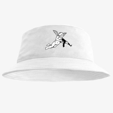 Imagem de Chapéu Bucket Hat Estampado Anjo - MP Moda Masculina, Único, Branco