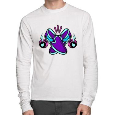 Imagem de Camiseta Algodão Walk The Talk Manga Longa - Foca na Moda, Branco, GGG