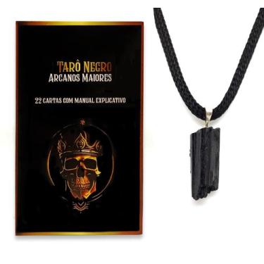 Imagem de Kit Baralho O Tarot Negro 22 Cartas e Colar Turmalina Negra - Flash