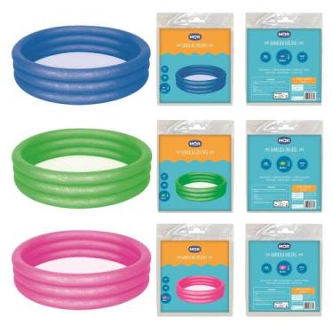 Imagem de Banheira Inflável 130 Litros 1,02cm x 25cm Mor + 3 Reparos,  Verde