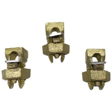 Imagem de Kit 3 Split Bolt de Bronze 16mm Parafuso Fendido para Emenda Cabos Bim