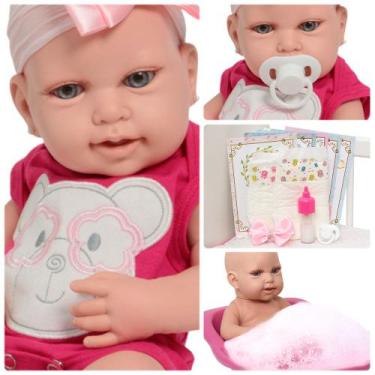 Imagem de Bebê Reborn Realista Fofinha 100% Vinil Siliconado Menina - Cegonha Re