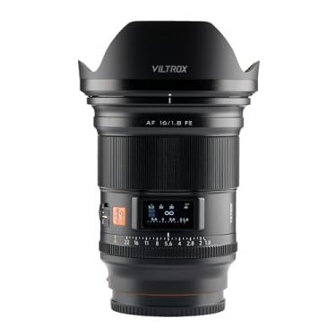 Imagem de VILTROX Lente AF 16 mm f/1.8 FE para Sony, lente de quadro completo de tela LCD grande abertura Sony E-Mount a7 a7II a7III a7R a7RII a7RIII a7RIV a7S