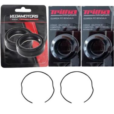 Imagem de Retentor Bengala + Guarda Pó + Travas Ybr-factor 125 (par) - Vedamotor