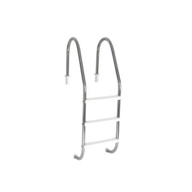 Imagem de Escada para Piscina Tradicional 1 1/2" em Aço Inox 3 Degraus Anatômico