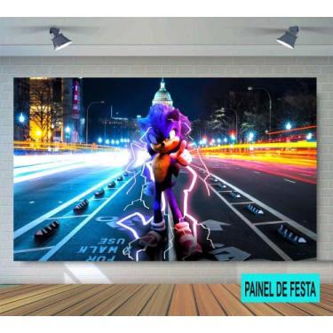 Imagem de Painel de festa Sonic - Shopp do adesivo