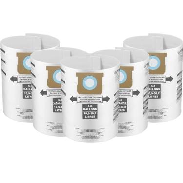 Imagem de Sacos de filtro de substituição de 19 a 22 litros para aspirador de pó tipo E - 9066100 90661 906-61 (pacote com 7)