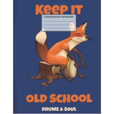 Imagem de Composition Notebook: Funny Fox playing music 8.5 x 11 Inches, 110 Pages Wide Ruled Paper Notebook Journal, Pretty Wide Blank Lined Workbook For Home School College Writing Notes