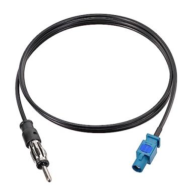 Imagem de Bingfu Cabo adaptador universal de antena de rádio FM AM para veículo estéreo Fakra Z macho para plugue DIN 1 m 1 m para carro estéreo áudio HD unidade de cabeça de rádio CD Media Player receptor