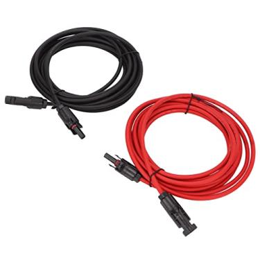 Imagem de Cabo Solar Com Conector Cabo de Extensão Fotovoltaico, 1 par de Fio de Painel Solar de Contato de Cobre de Alta Eficiência Com Conector para Fotovoltaico