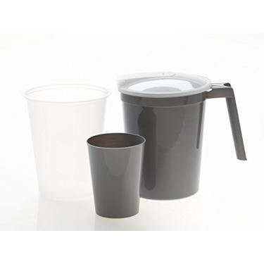 Imagem de Medline DYK100CMPLT Conjunto de jarra de água e copo de plástico (pacote com 40)
