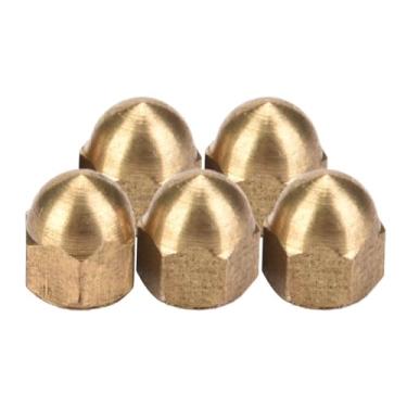 Imagem de Tampa de Cabeça de Cúpula de Porca de Bolota de Bronze Conjunto de Porcas Sextavadas Fixadores de Veículos M3-M12 para Carros Triciclos Veículos Elétricos (M4(20PCS))