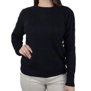 Imagem de Blusa Feminina Facinelli By Mooncity Tricot Preta - 650970-Feminino