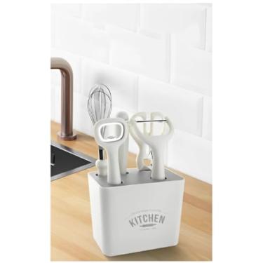 Imagem de Kit de Utensílios de Cozinha, 6 Peças, Descascador de Frutas, Faca, Abridor de Garrafas, Tesoura, Batedor de Ovos, Multifuncional