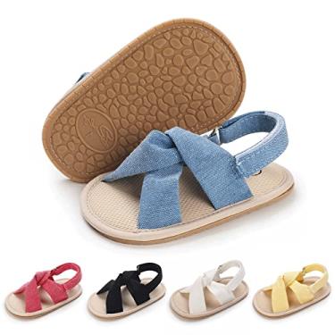 Imagem de Sapatos de verão para bebês meninos e meninas, sola de borracha, para uso ao ar livre, primeiro andador, meninas e meninos, I# Azul, 12-18 Months Toddler