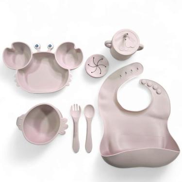 Imagem de Conjunto De Alimentação Infantil Caranguejo Rosa - HK Baby