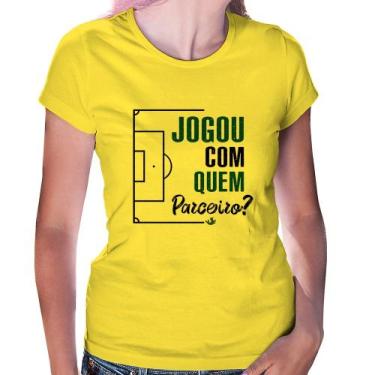 Imagem de Baby Look Jogou com quem parceiro - Foca na Moda, Amarelo, G