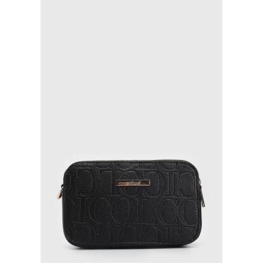 Imagem de Bolsa Transversal Feminino Monograma Alça Ajustável Preta Colcci 090.01.12153 feminino