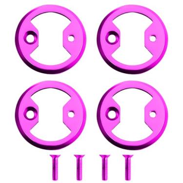 Imagem de 4 peças placa de pedal de titânio ti gravata borboleta fit Cycling Pro Mtb bicicleta pedal placa chuteiras para Wahoo SpeedPlay Comp Zero Aero Nano PCS (rosa)