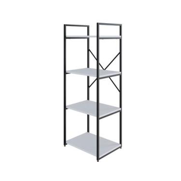 Imagem de Estante C/04 Prateleiras 118x45x33cm Yon - Metalig, Branco TX/Est.Pret