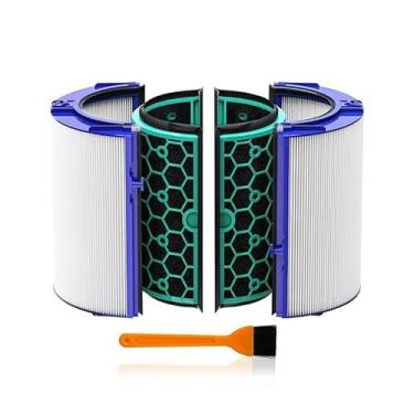 Imagem de Filtro de substituição TP04 True Hepa compatível com purificador de ar Dyson HP04 TP04 DP04 TP05 DP05, filtro HEPA de vidro combinado de 360° e filtro de carvão ativado, 1 pacote