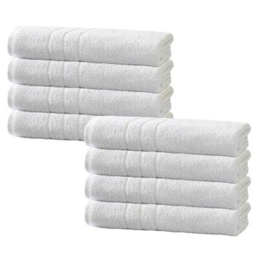 Imagem de Kit 08 Toalhas de Rosto Hotel Profissional Teka Roma 440g