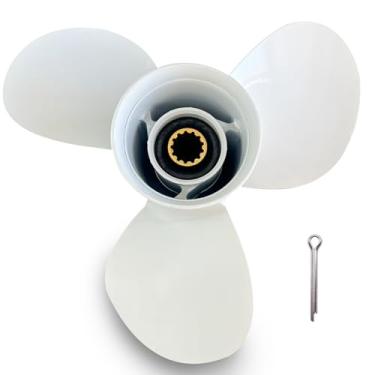 Imagem de Hélice externa de alumínio para barco Hélice externa para Yamaha 25-60 HP Hélice para motores Yamaha 13 estrias, RH (11 3/8x12)