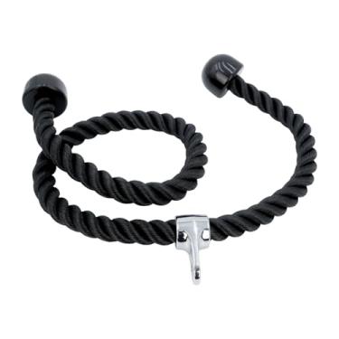 Imagem de oshhni Corda de tríceps puxe para baixo o fixador de pulldown de lat nela de nylon de nylon multifuncional barra para cima 55 polegadas para máquina de cabo