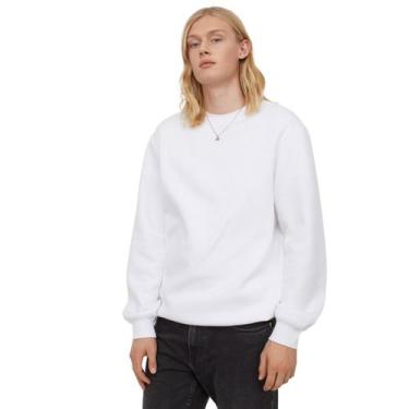 Imagem de Moleton masculino 100 algodao conforto  - MOLETON100ALGODAO, Branco, G