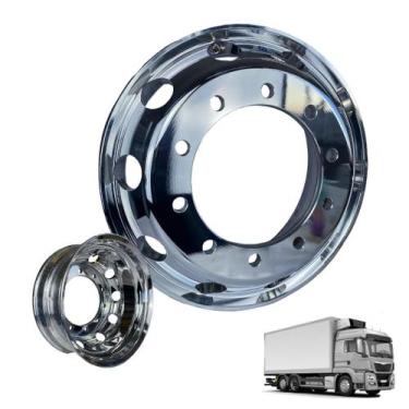 Imagem de Roda de Aluminio Alcoa P/Caminhão Auto Brilho 22,5 x 8,25