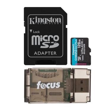Imagem de Kingston 128GB MicroSDXC Canvas Go Plus Memory Card Bundle with High Speed Card Reader (2 Items)