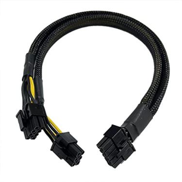 Imagem de GinTai 10 pinos para 8 (pinos + 6 pinos PCIe GPU adaptador adaptador manga substituição para DELL Precision 5820 e GPU (50 cm)