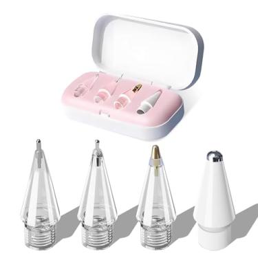 Imagem de Pontas de lápis 4 em 1 atualizadas para Apple Pencil Pro, capa de substituição para Apple Pencil USB-C/2ª/geração 1ª, pontas de caneta para iPad com caixa de armazenamento, acessórios para iPad Pencil