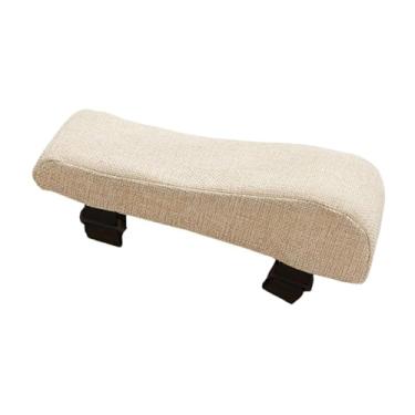 Imagem de KiBcsLic Cadeira de escritório braço braço almofada cadeira de computador cadeira de capa cadeira de cadeira não -lastro reclinável lavável design ergonomic, Bege