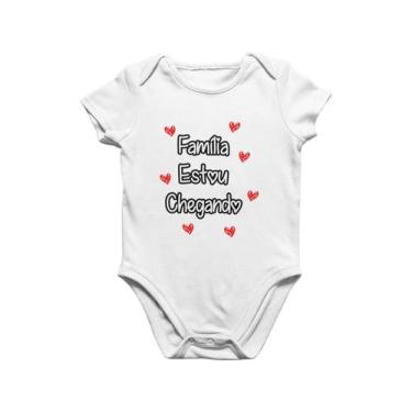 Imagem de Roupa De Bebê Body Frases Família Estou Chegando Branca - Del France, 