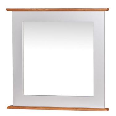 Imagem de Moldura Retangular Para Banheiro Com Espelho Dália - M53060-60 Cor Laca - Branca
