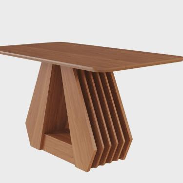 Imagem de Mesa Agata 130 Cm sem Vidro Estilo Moderno Cinamomo