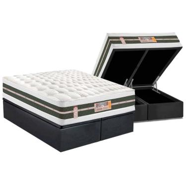 Imagem de Cama Box Baú King: Colchão Molas Pocket Ensacadas Castor Silver Star Air Max 3D + Base...