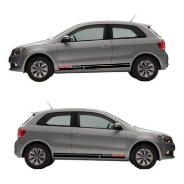 Imagem de Par  Adesivo Faixa Lateral Carro Gol Volkswagen Compatível - onl