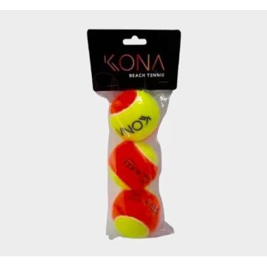 Imagem de Bola de Beach Tennis Kona kit c/3 unid Aprovada ITF