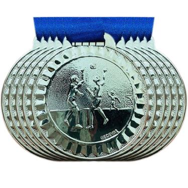 Imagem de 100 Medalhas Handebol Honra Mérito Ouro Prata Bronze 45mm prata